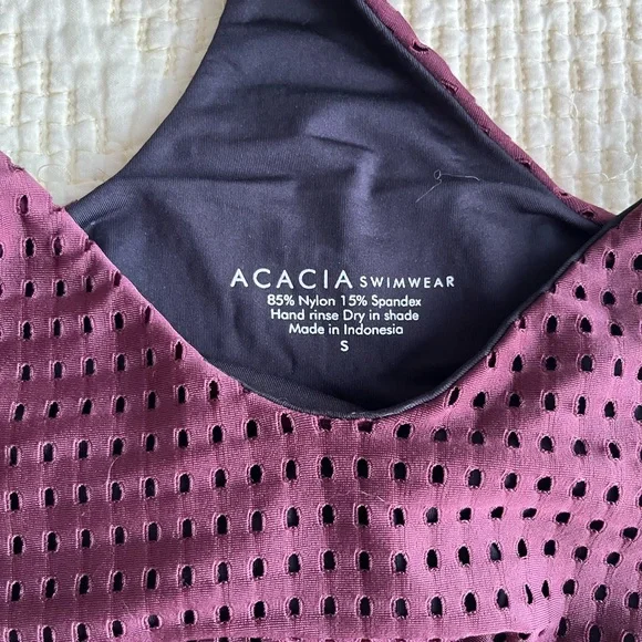 Acacia Sunset Mesh one piece Merlot/ Shadow Small - Picture 3 of 4